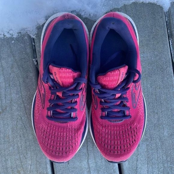 Brooks Womens Glycerin 19 Red Running Shoes Sneakers - Picture 2 of 7